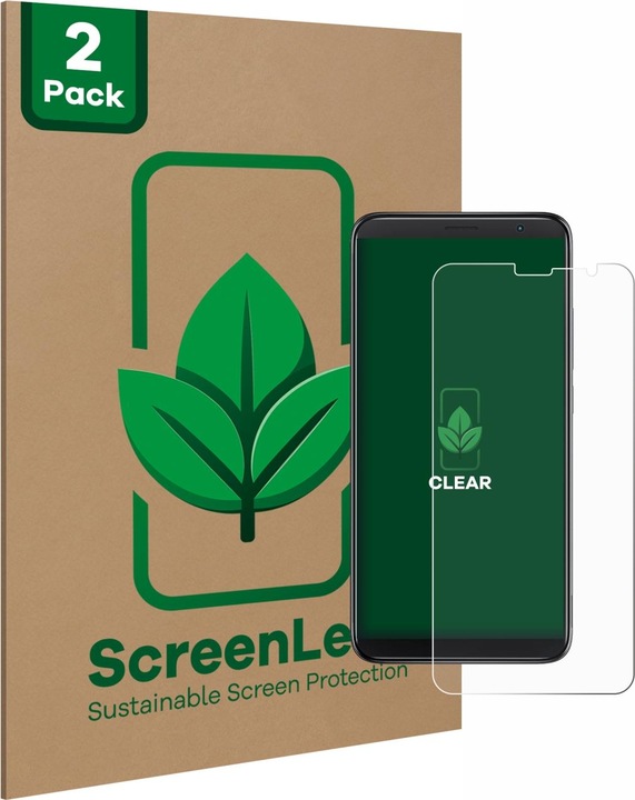 Actual product image ScreenLeaf Protective film sustainable screen protector screen protector film clear transparent (2 Piece, TCL 403)