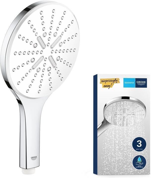 Actual product image Grohe Vitalio SmartActive 150 hand shower 3 spray types (3 Beam types, 9.50 l/min)