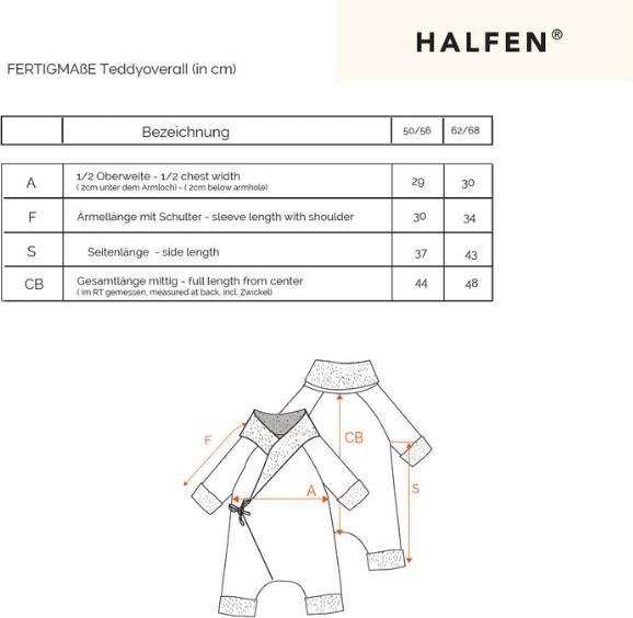 Produktbild Halfen Teddy-Overall mit Schnürverschluss (56)