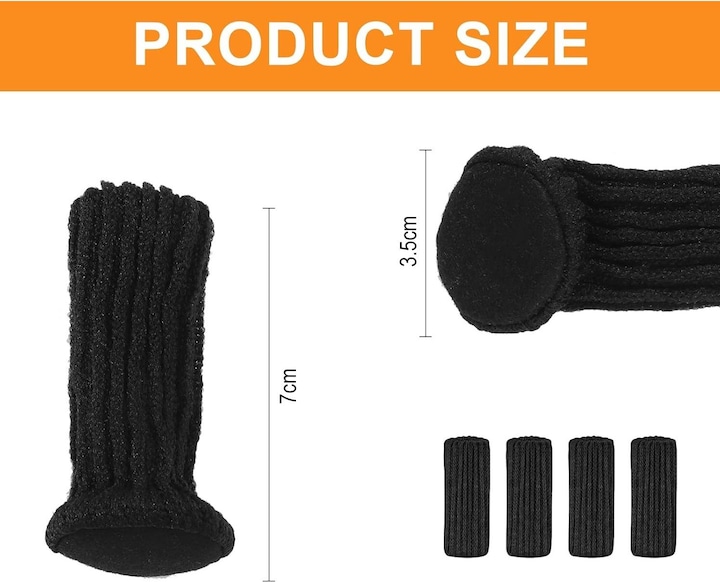 Immagine prodotto ASMI Calzini per sedie, calzini per gambe di sedie, 4 pezzi, marrone scuro (Calzini per sedie, 4 Pezzo/i)