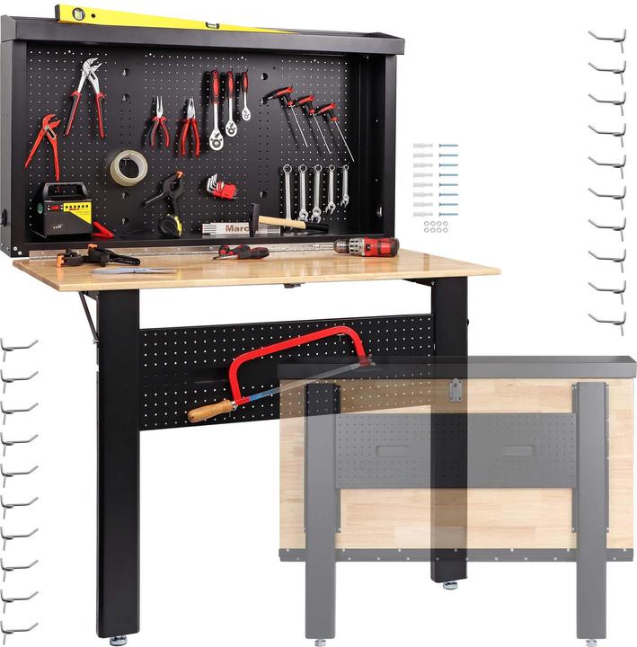 Image du produit Wiltec Werkbank zur Wandmontage (80 cm, 120.50 cm)