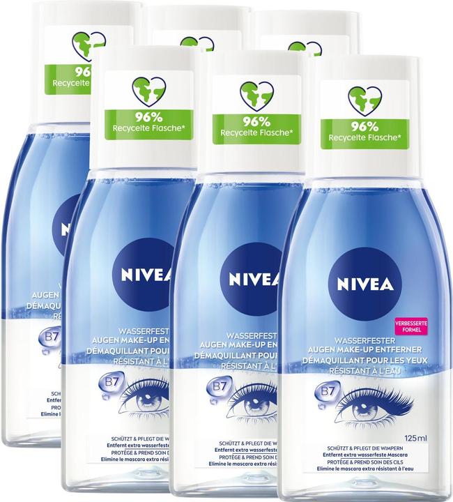 Produktbild NIVEA Augen Make-up Entferner Multipack 6 x 125 ml (Make-Up Entferner, 125 ml)