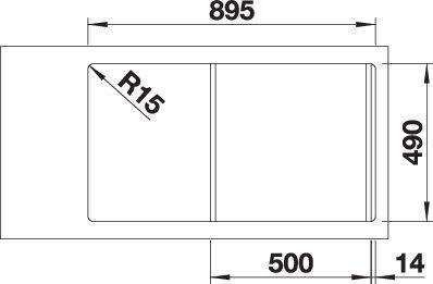 Produktbild Blanco Zenar 5 S (Einbauspüle, 91.50 cm, 51 cm)