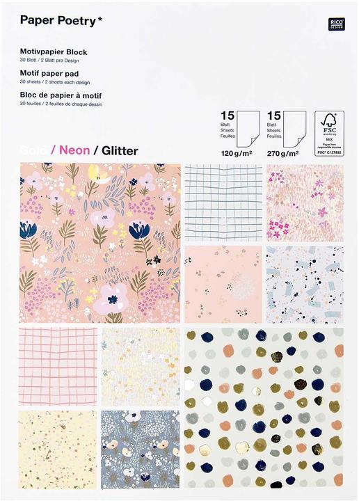 Rico Design Motivpapier Crafted Nature (120 g/m², 30x)