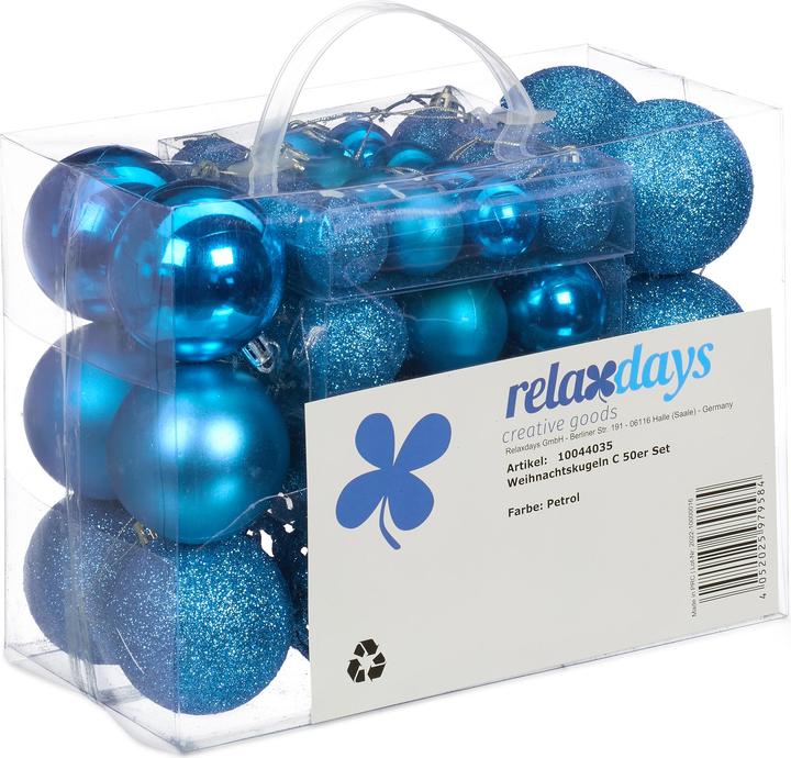 Produktbild Relaxdays Weihnachtskugeln-Set (50 x)