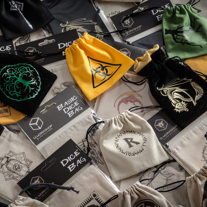 Produktbild Q Workshop BDRA121 - Dragon schwarz & golden Velour, Würfeltasche