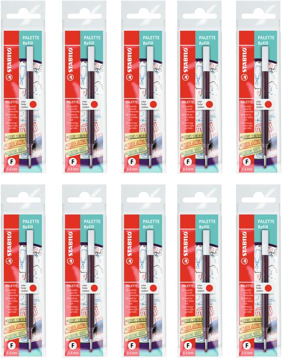 Immagine prodotto STABILO Cartuccia di ricarica Palette (10 pz., Rosso, 0.40 mm)