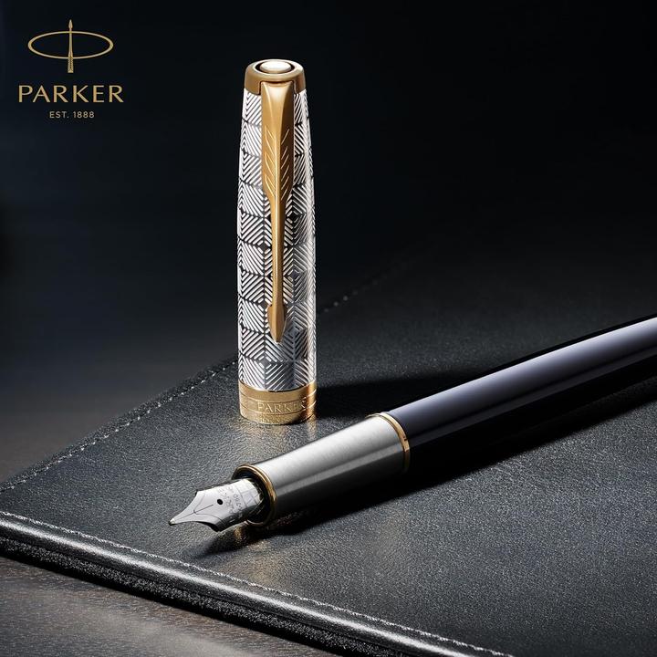 Actual product image Parker Pen Sonnet (Silver-Black, 1 x)