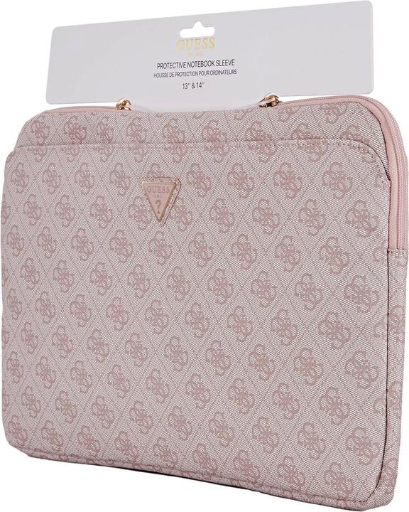 Immagine prodotto Guess Bag Sleeve 14" 4G Zipper Pocket Triangle Logo pink (14")