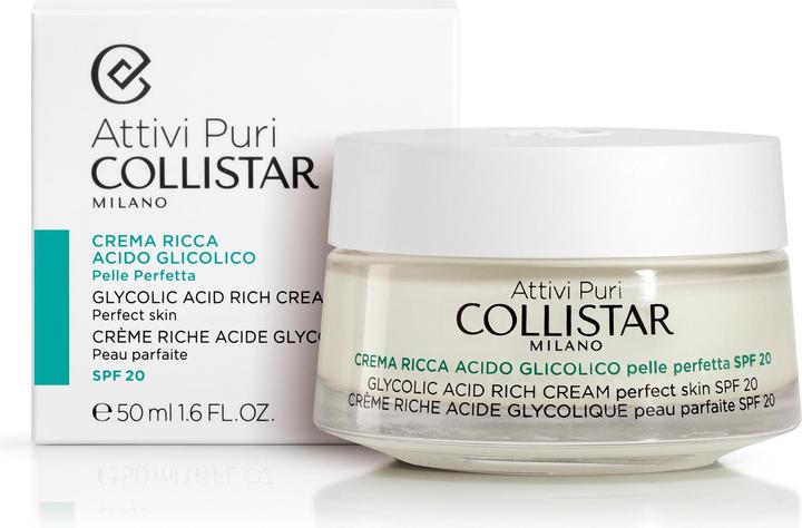 Produktbild Collistar CS Pure Actives - Glycolic Acid Rich Cream (50 ml, 24h Creme)