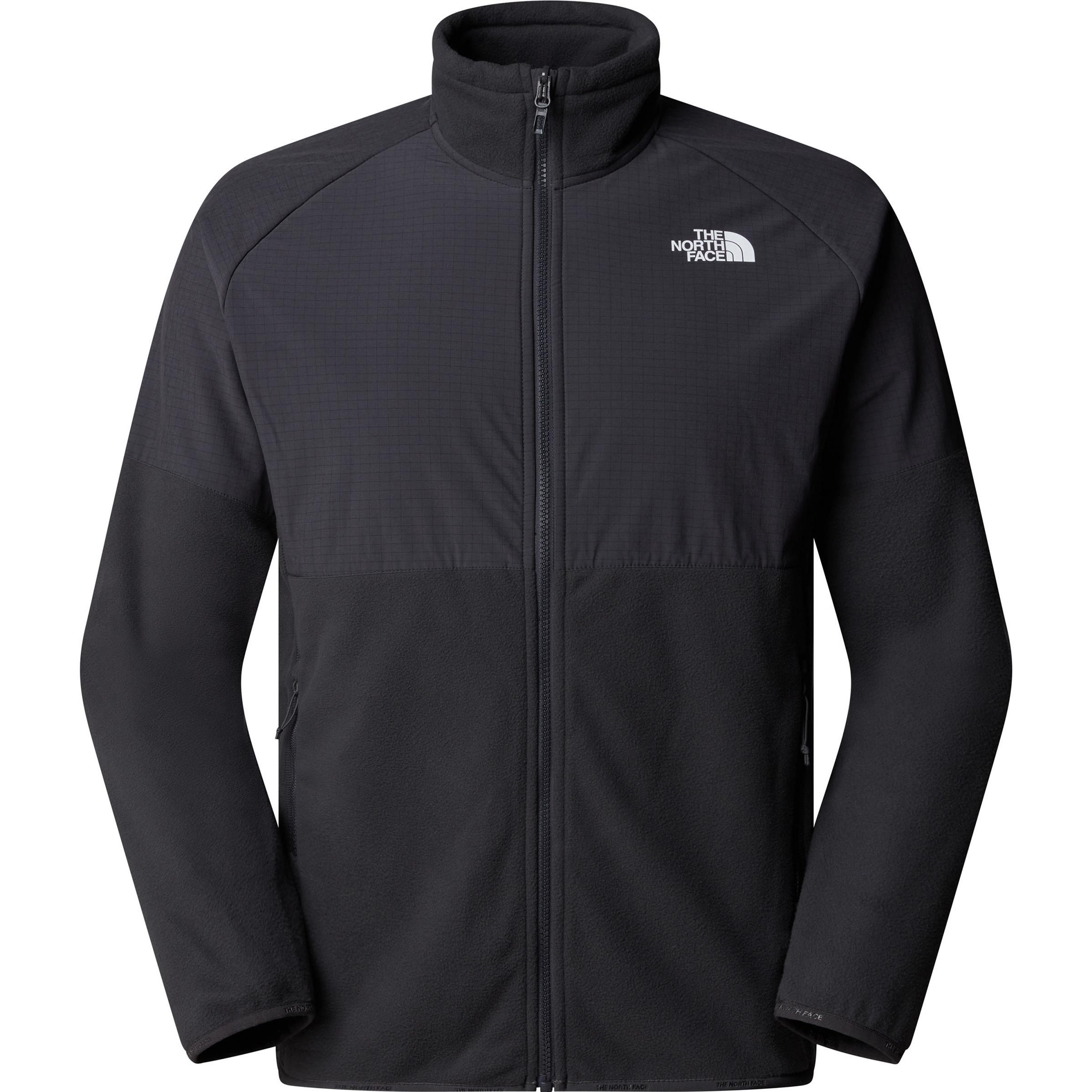 North Face, Uomini, Giacca, Fleecejacke Glacier Heavyweight Full Zip - asphalt grau/tnf schwarz (XL), Grigio, XL