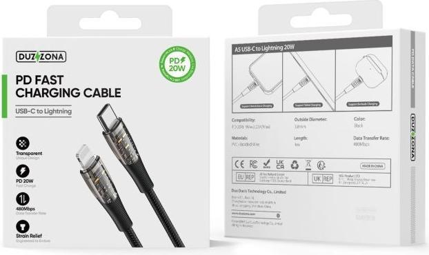 Produktbild Duzzona USB C – Lightning (1 m, USB 2.0, 20 W)
