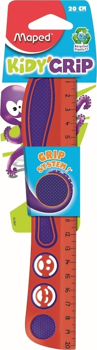 Actual product image Maped Kidy Grip flat ruler, 200 mm, plastic (200 mm)