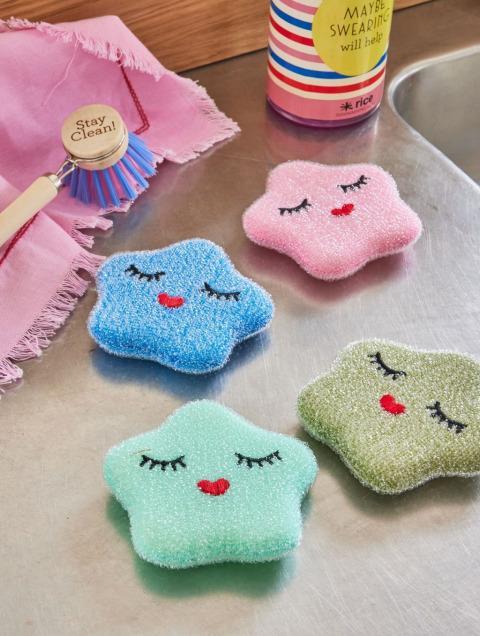 Produktbild Rice Schwamm Stern aus Polyester - Blau (1 Stk.)