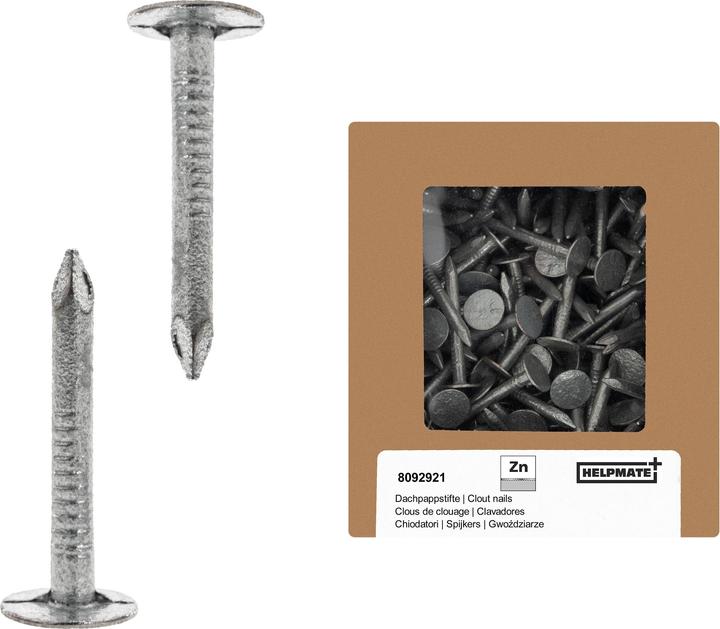 Actual product image Helpmate Dachpappnägel 2,8x30, verzinkt, 400 Gramm (1 Piece, 30 mm)