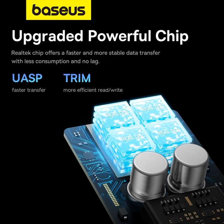 Productafbeelding Baseus SSD-behuizing FlyJoy (grijs) (M.2 2230, M.2 2242, M.2 2260, M.2 2280)