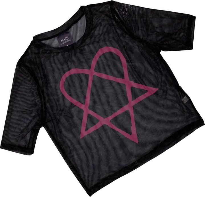Actual product image Him Womens/Ladies Heartagram Mesh Crop Top (S)