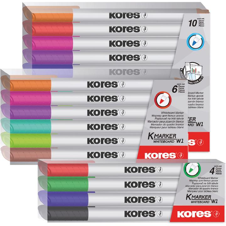 Energy Label Kores Whiteboard set Fine M22840Set of 41mm rounds (4x)