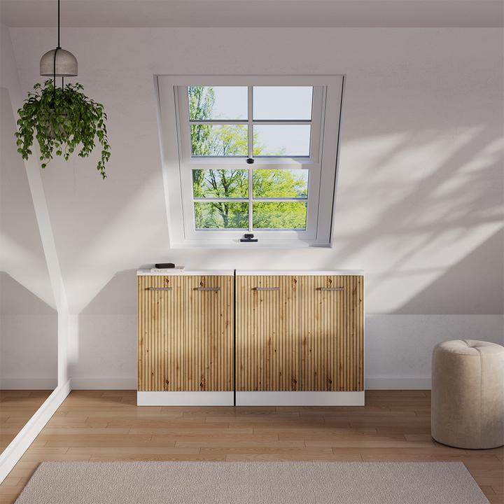 Produktbild Vichy Dachschrägenschrank Rion, Artisan Eiche/Weiss/Weiss, mit 2 Türen (46 x 46 x 81.60 cm)