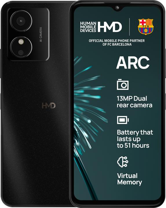 HMD Arc Phone, 64GB/2GB, black (64 GB, Shadow Black)
