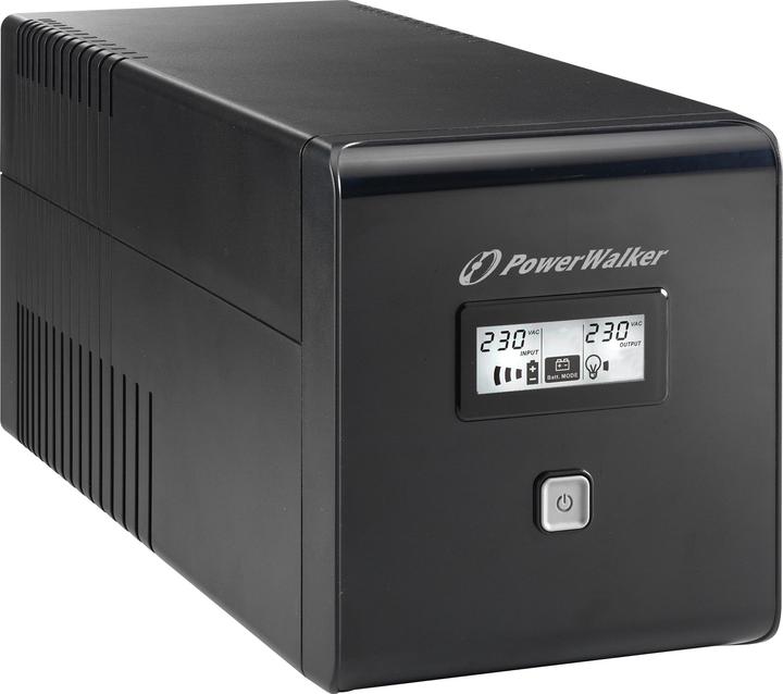Produktbild Powerwalker VI 1000 LCD Schuko 1000VA / 600W Line-Interactive USV Tower AVR LCD (1000 VA, 600 W, Line-Interaktiv USV)