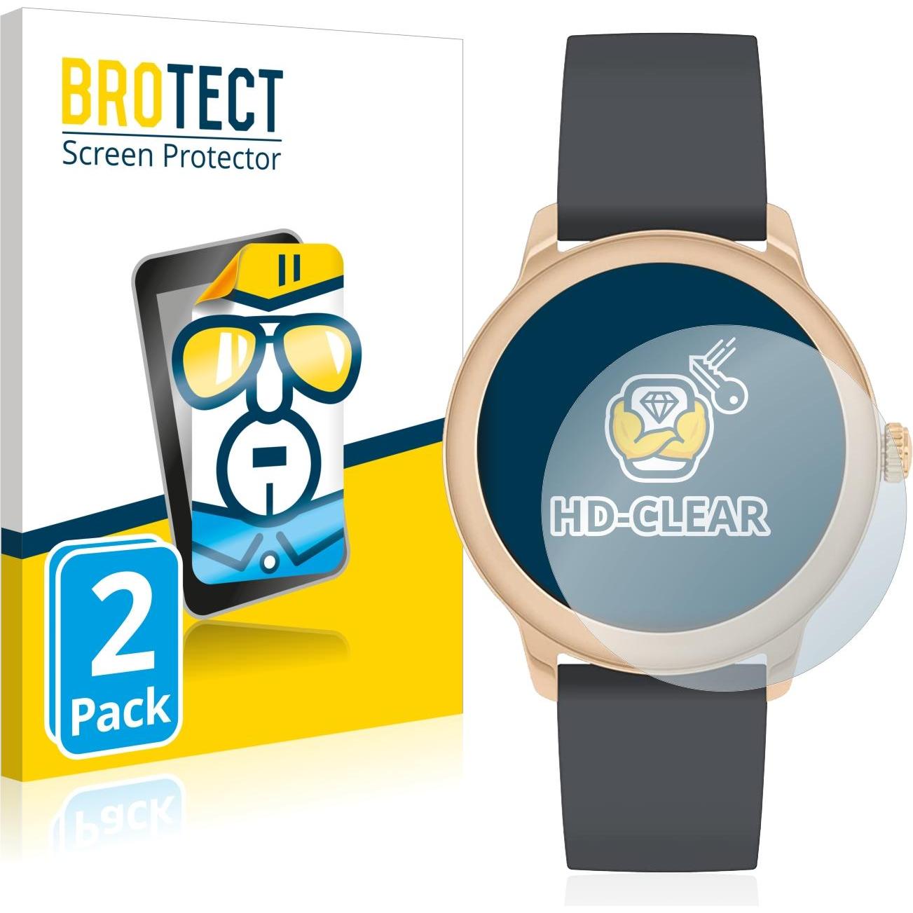 BROTECT Schutzfolie Displayschutz Klar, Smartwatch Schutzfolie, Transparent