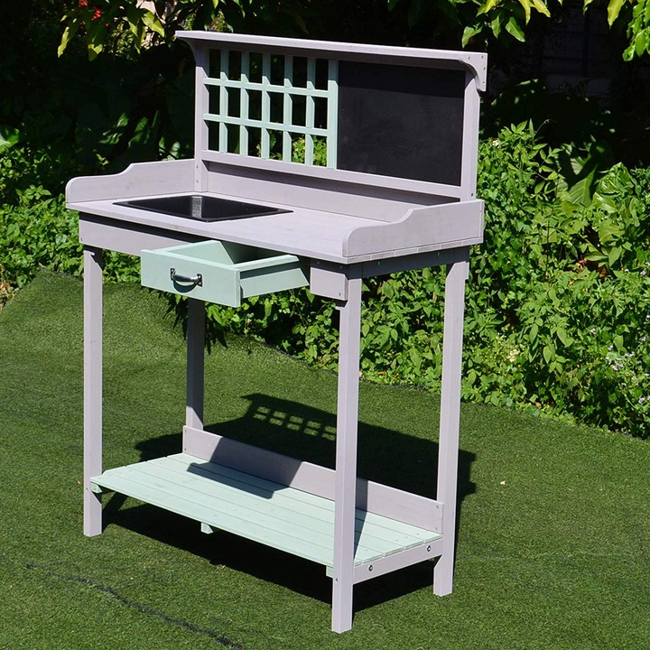 Produktbild Homcom Pflanztisch mit Schublade und Wanne