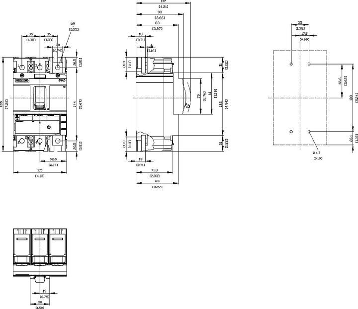 Immagine prodotto Siemens Interruttore automatico 80A 3p 80A/In 3VA5280-5ED31-1AA0