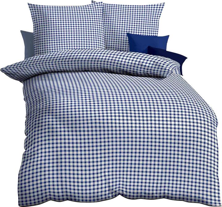 Actual product image Kaeppel Beaver bed linen Vichy check blue (Duvet cover, 80x80 cm, 135x200 cm)