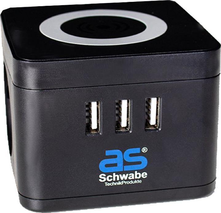 Produktbild As - Schwabe Steckdosentower (5 x, CEE 7/3, USB, 1.50 m)