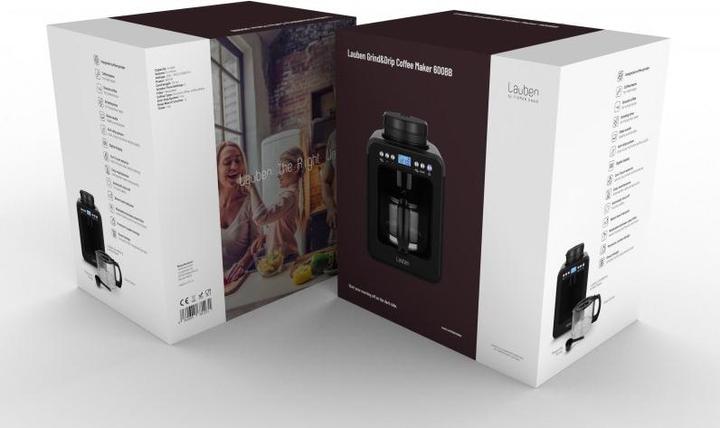 Actual product image Lauben Grind&Drip coffee machine 600BB LBCMMGDCM60BA