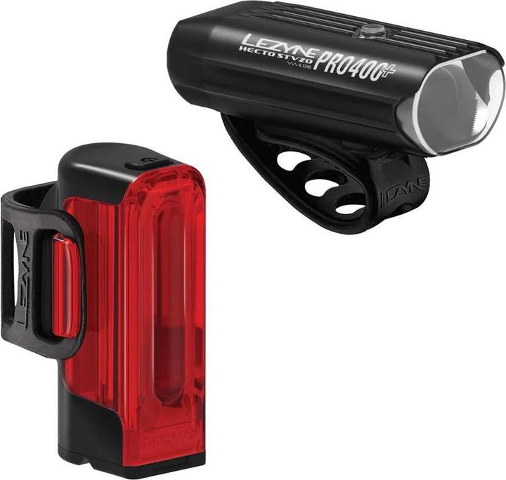 Lezyne Hecto Pro StVZO 300+ / Strip+ StVZO Paar (400 lm, 40 lm)