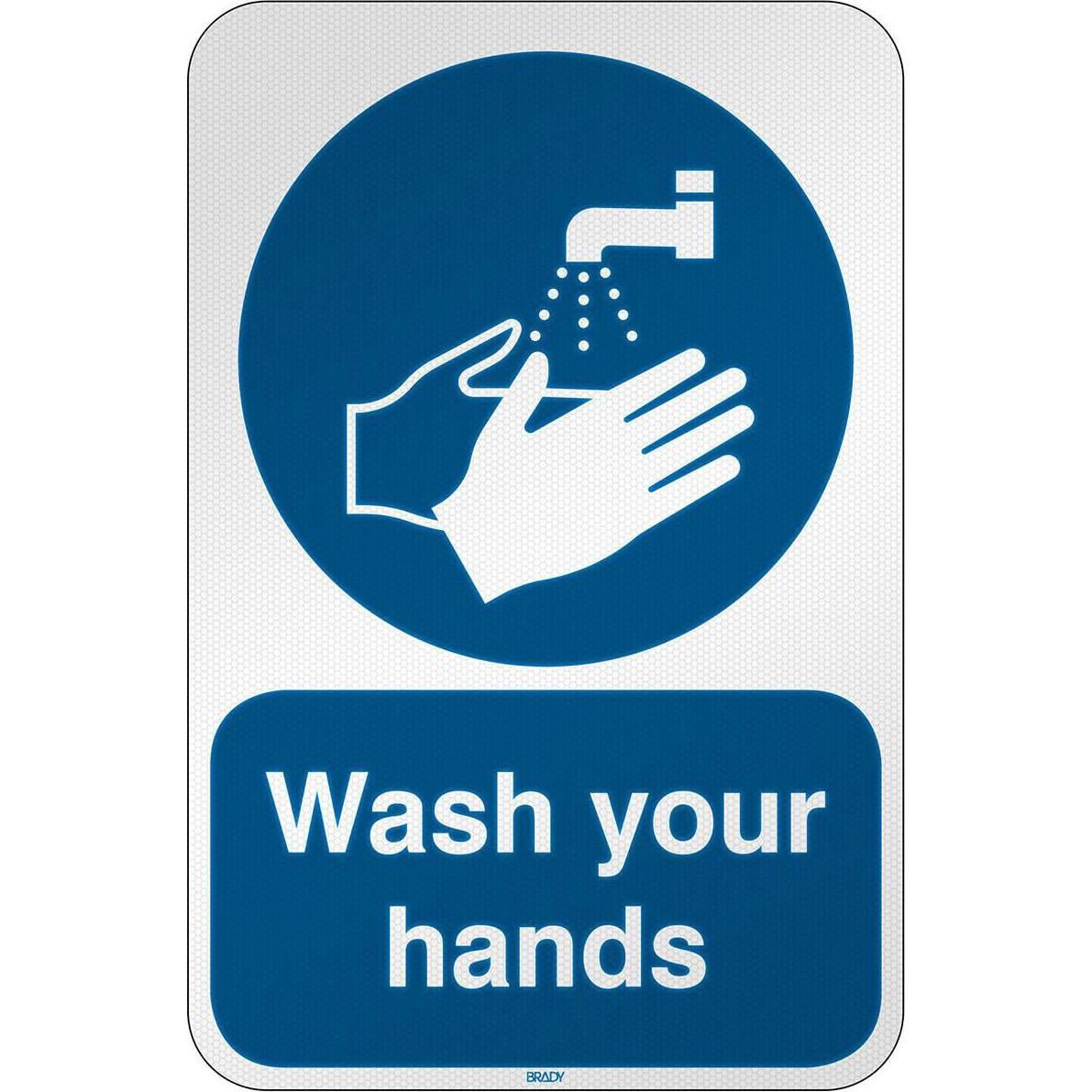 Brady, Etiketten, ISO Safety Sign - Wash your