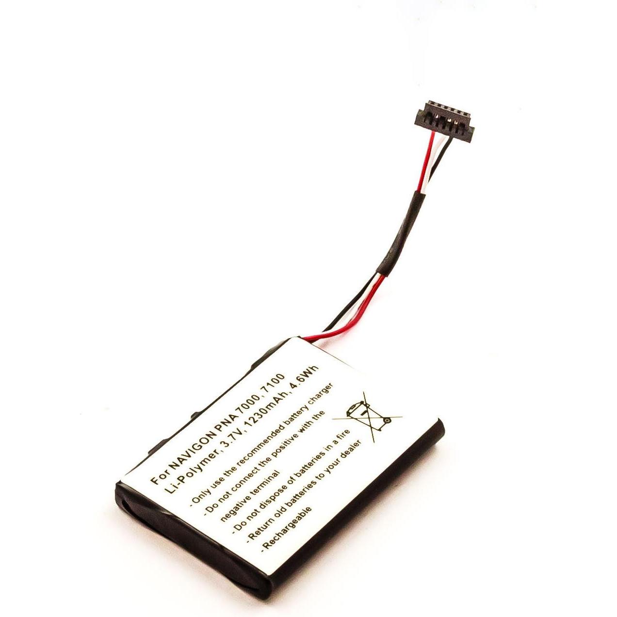 AGI, Fahrzeug Navigation Zubehör, Akku kompatibel mit Navigon Transonic PNA 7000 - Akku - 1.230 mAh