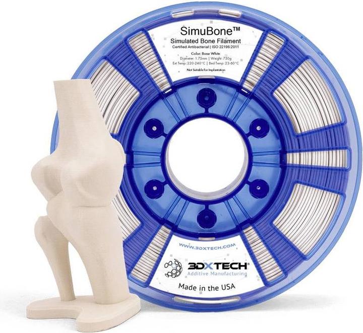 Image du produit 3D Xtech BON2010750W Simubone Modeling Filament PLA 1.75 mm 750 g blanc 1 pc. (PLA, 1.75 mm, 750 g, Blanc)