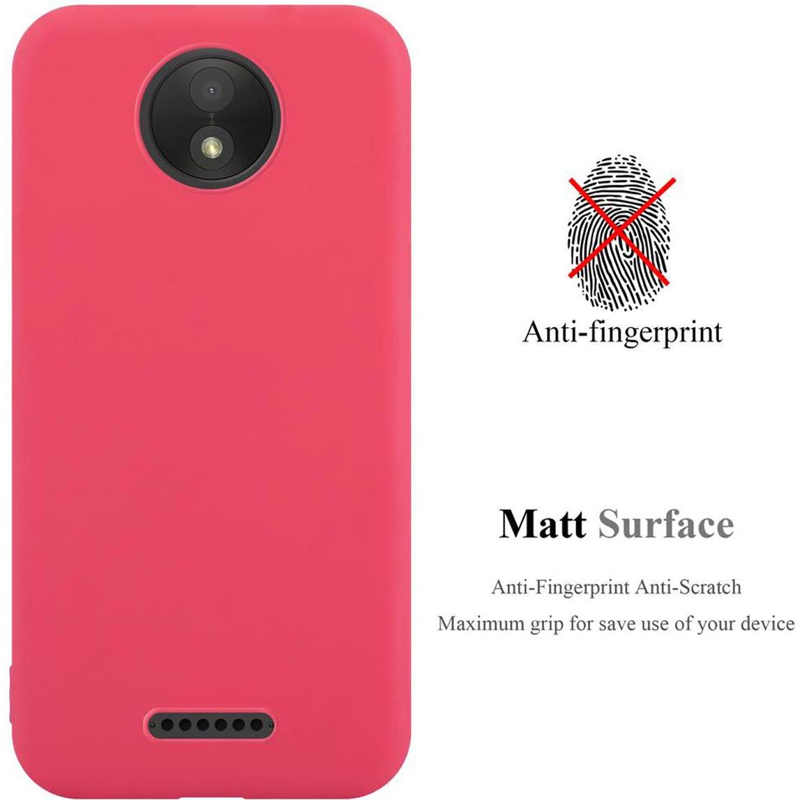 Thumbnail - Cadorabo TPU Candy Cover (Motorola Moto C Plus), Smartphone Hülle, Rot