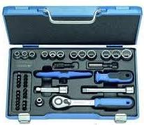 Actual product image Gedore D 30 KMU-20 Socket spanner set 3/8" 40 pieces IN-IS-PH-PZ-TX-XZN (3/8")