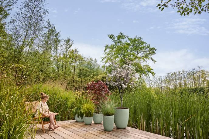 Produktbild Elho Pflanzentopf Sereh Hoch 40 cm Grün (39 x 53 cm)