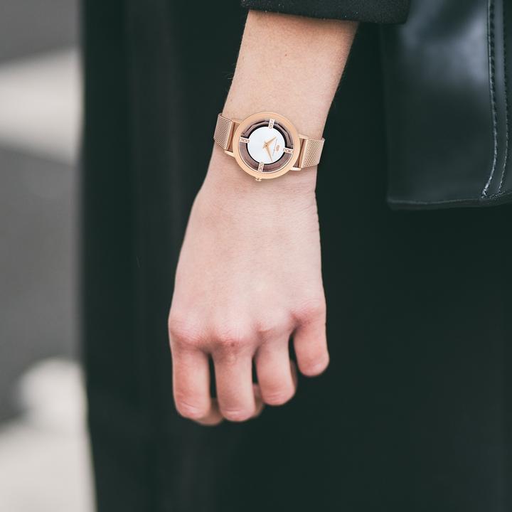 Image du produit Montre à quartz pour femme Lucrezia en acier inoxydable or rose - 33688 (Montre analogique, 36 mm)