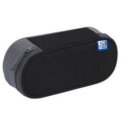 Oxford, Astuccio, Funky Federmäppchen mit Klappe in Schwarz und Grau