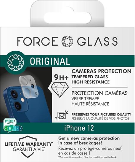 Actual product image Bigben Connected Rear camera film, camera glass, 9H+ hardness (1 Piece, Apple iPhone 12)