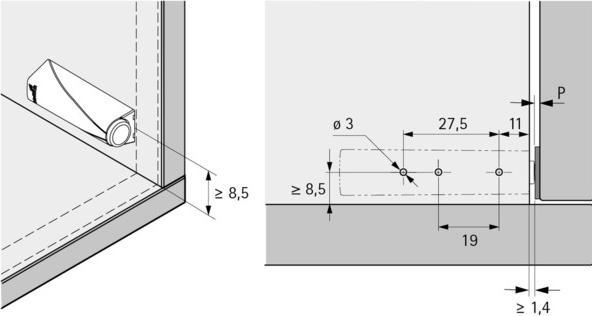 Produktbild Hettich Push to open Pin