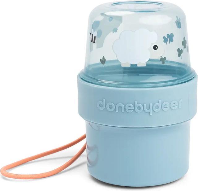 Done by Deer To go 2-way Snack-Behälter S Tiny farm Blau