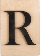 Actual product image Rayher Wooden letter R, FSC Mixed Credit, black