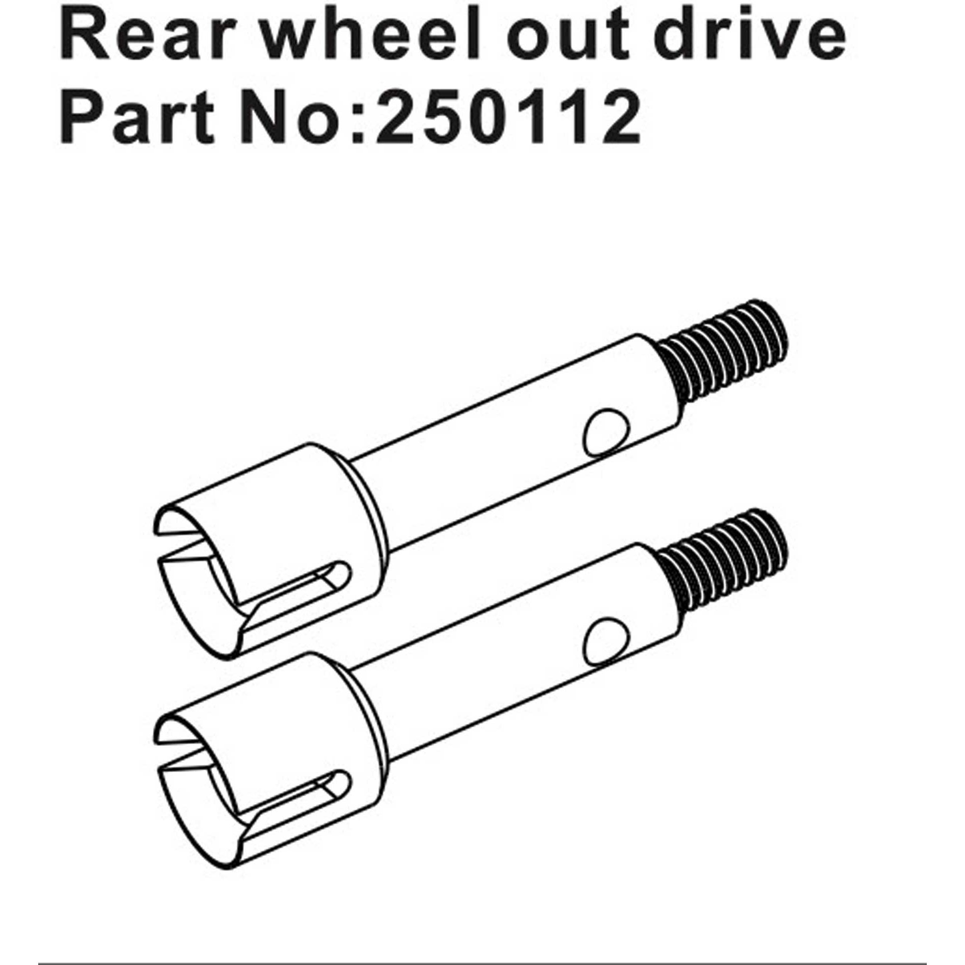 Hobby Plus RC Rear Wheel Outdrives (2)