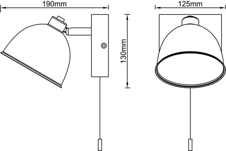 Immagine prodotto Brilliant Lampada da parete Celia nero opaco/bambù Metallo/bambù Interruttore a strappo 1x D4 (E14)