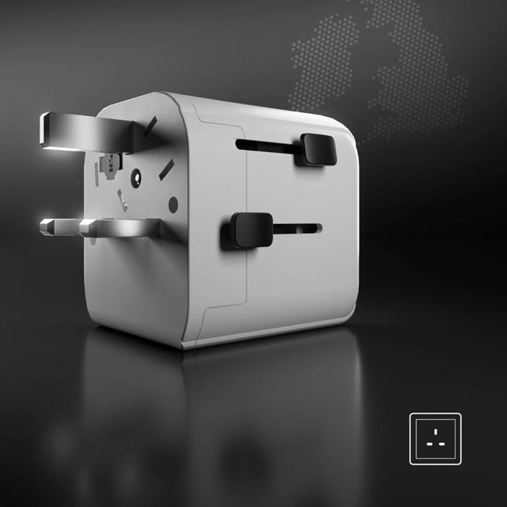 Actual product image SBS Universal-Reiseadapter – EU 2xUSB-A – weiss