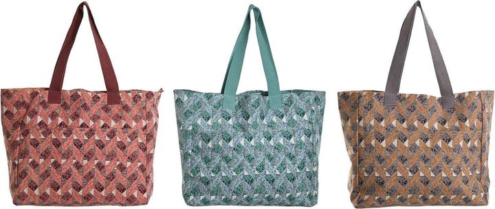 Productafbeelding Esprit Damen Handtasche Home Braun türkis Koralle 55 x 14 x 35 cm (3 Stück)