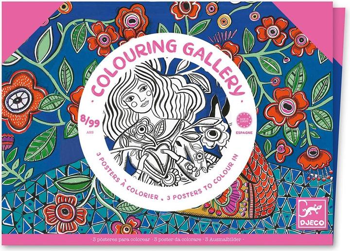 Produktbild Djeco Colouring Gallery Blumen