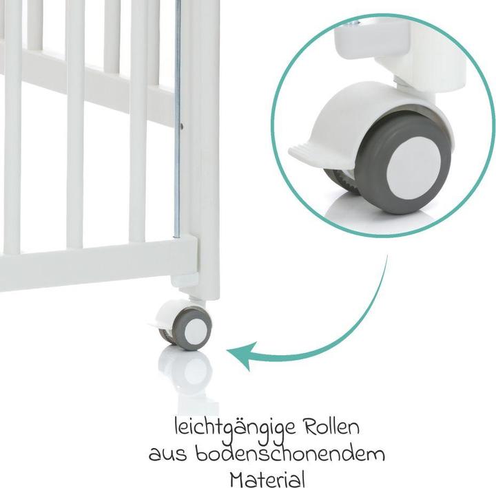 Produktbild Fillikid Beistellgitterbett Nena aus massivem Buchenholz (60 x 120 cm)